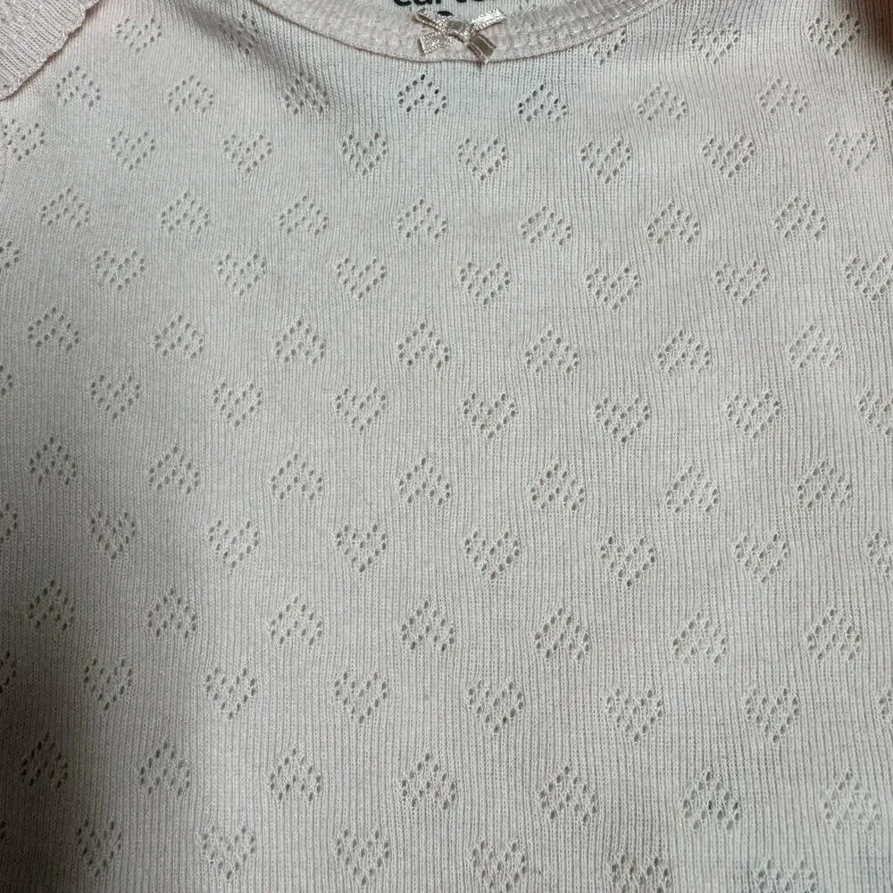 Carter's Long Sleeve Bodysuit Infant Girls Size 3 Months Light Pink